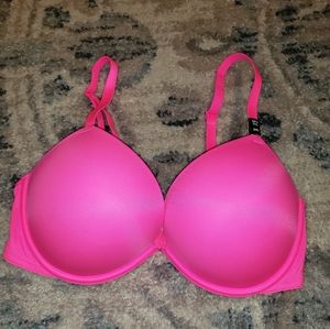 NWT PINK SUPER PUSH up bra 34D neon pink